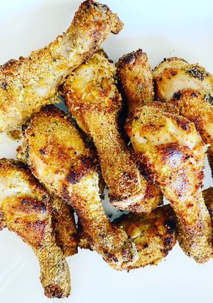 Una foto de Pollo estilo kfc keto - en freidora de aire