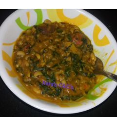 Beans and plantain porage A picture of Beans and plantain porage.