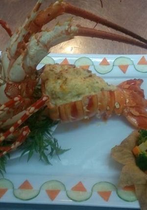 Hình của món Tôm nướng bỏ lò phô mai.