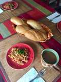 Revuelto de huevos con chorizo (de soya)