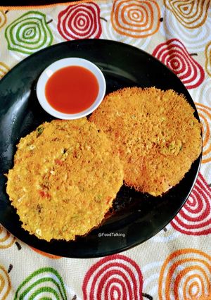 A picture of Oats, Veggies Pancakes (no onion and garlic).
