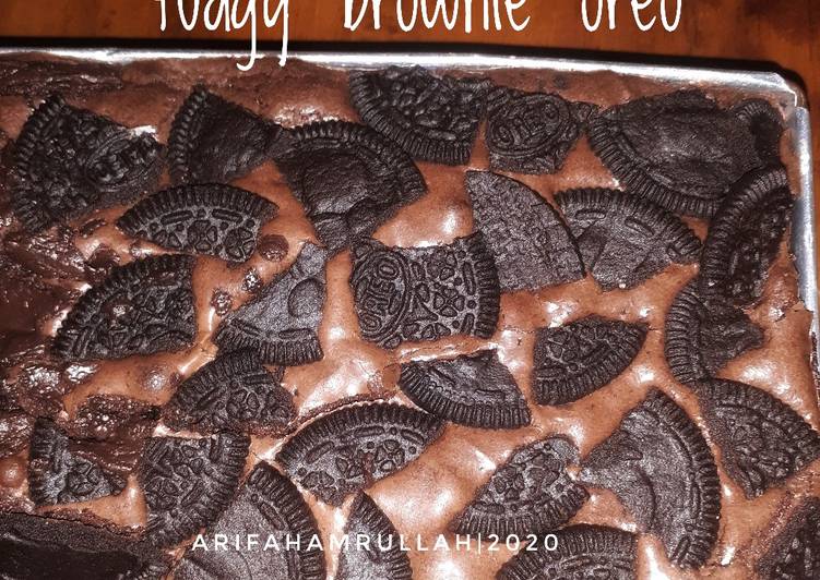 Resep Fudgy brownie oreo yang Lezat