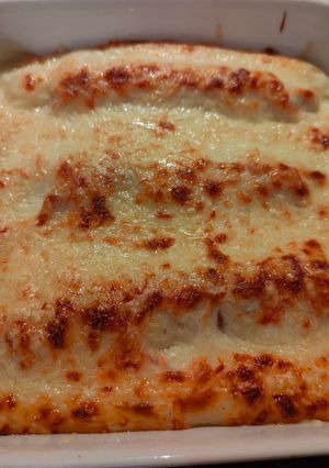 Une photo de Gratin d'asperges au jambon