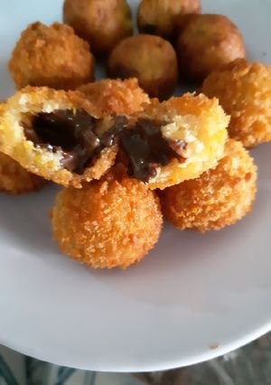 Foto resep Bola pisang coklat lumer