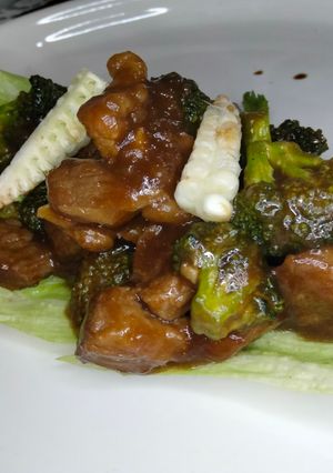 Una foto de Teriyaki de res