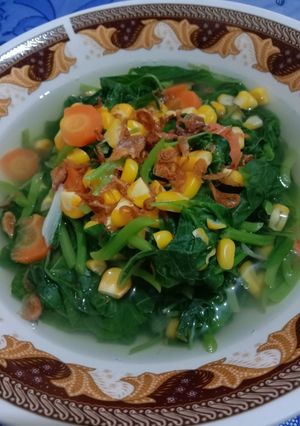 Foto resep Sayur Bayam Bening Wortel Jagung