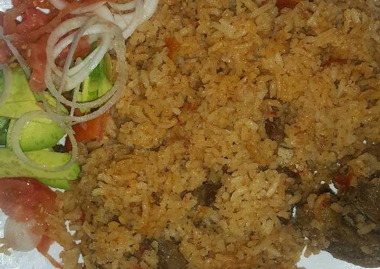 Recipe of Any-night-of-the-week Pilau served with kachimbari