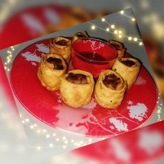 A picture of Strips Roll samosa            iftar special.