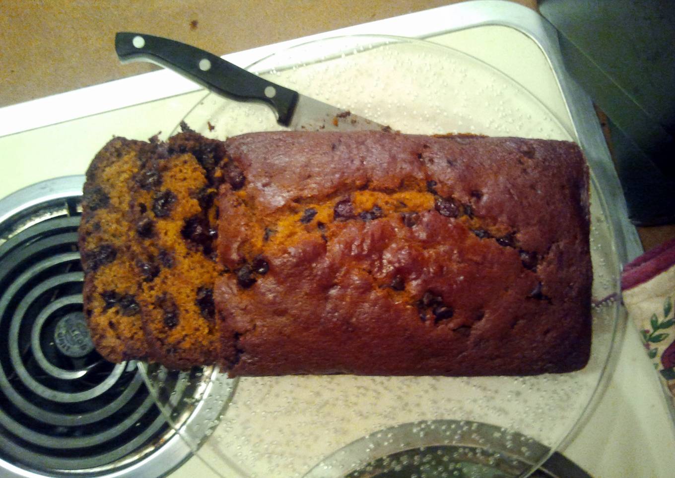 Chocolate chip pumpkin bread