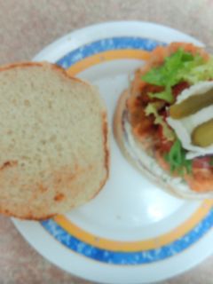 Una foto de Hamburguesa de salmón