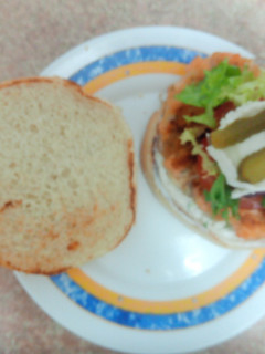 Una foto de Hamburguesa de salmón
