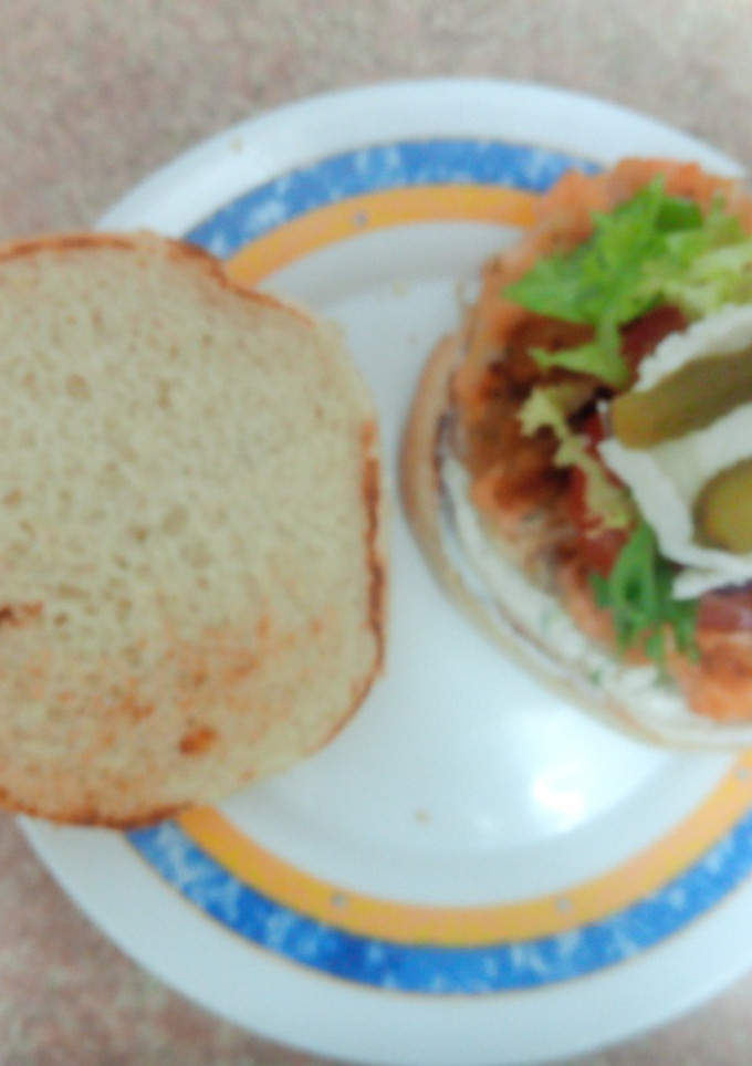 Una foto de Hamburguesa de salmón