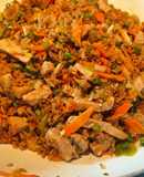 Arroz wok con cerdo (arroz chino)