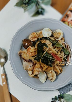 叻沙海鮮義大利麵 的食譜成品照片