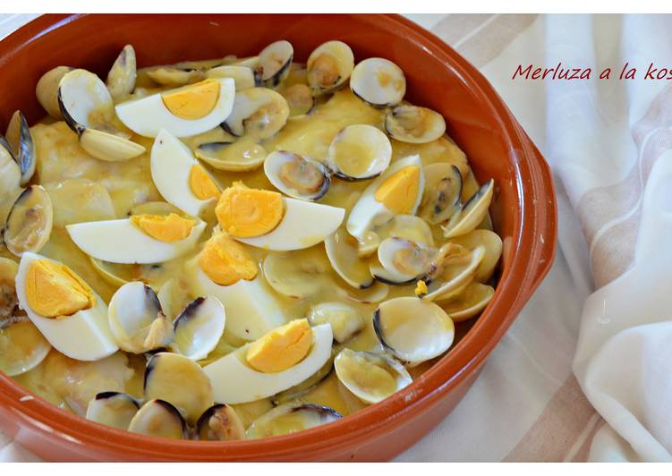 Cazuela de merluza a la koskera (Thermomix)
