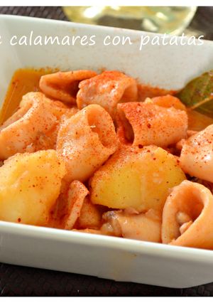 Una foto de Guiso de calamares con patatas (Thermomix)