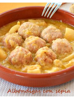 Una foto de Albóndigas con sepia