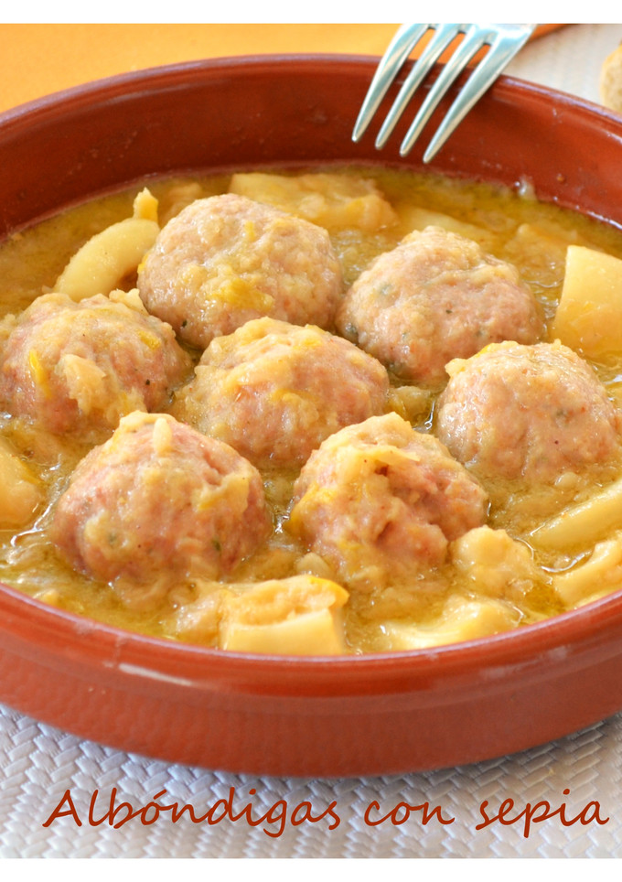 Una foto de Albóndigas con sepia