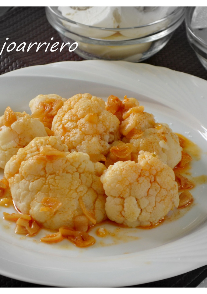 Una foto de Coliflor al ajoarriero (Thermomix)