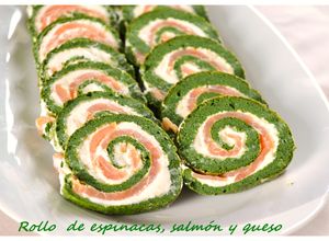 Foto principal de Rollo de espinacas, salmón y queso