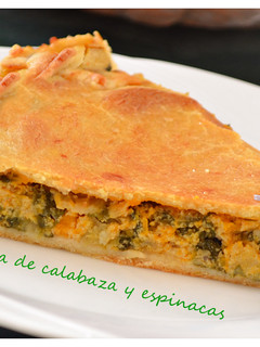 Una foto de Empanada de calabaza y espinacas