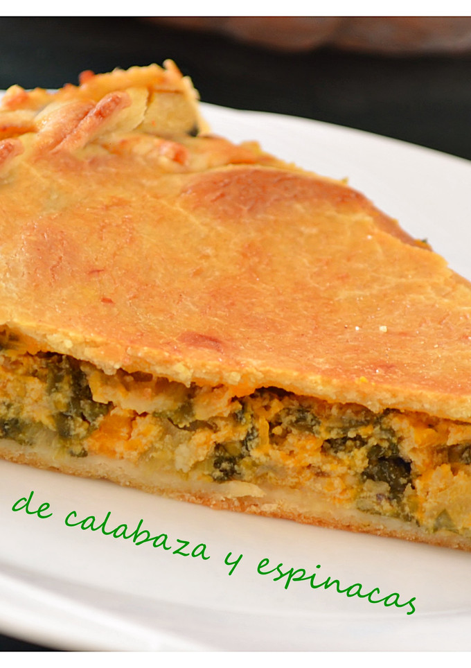 Una foto de Empanada de calabaza y espinacas