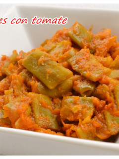 Una foto de Judías verdes con tomate