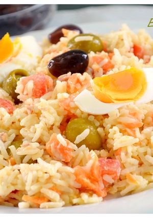 Una foto de Ensalada de arroz con mayonesa (Thermomix)