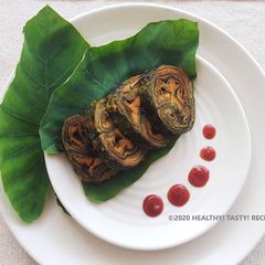 A picture of Patrode (Colocasia Leave rolls).