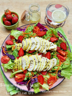 Foto resep Signature Simple Salad With Lemony Olive Oil Dressing