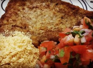 Foto de Contra Filé empanado com farinha de rosca com queijo Parmegiano