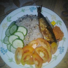 A picture of Beans and rice.