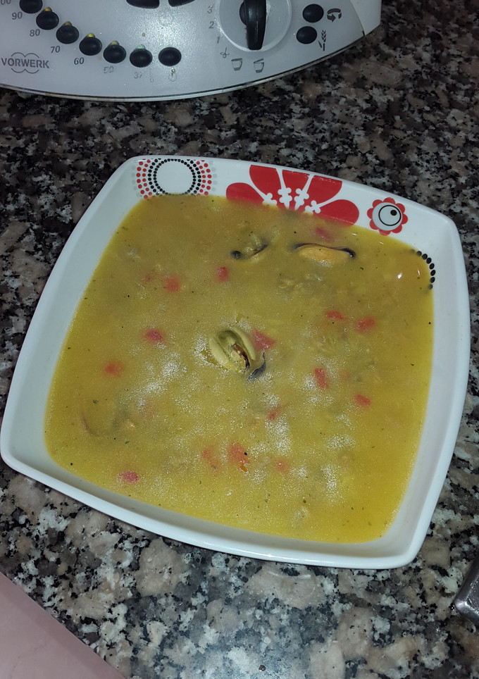 Una foto de Sopa de marisco