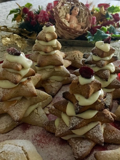 Una foto de Pinitos de Navidad (sablés sapin) aptos celíacos