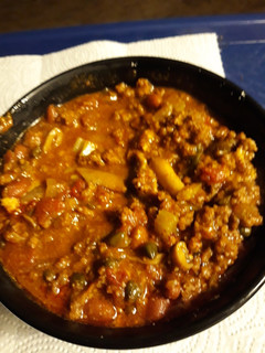 A picture of Red Bean and Ground Beef Stew.