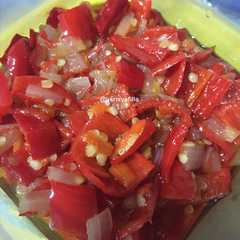 รูปของ Sambalado dendeng paru/ daging