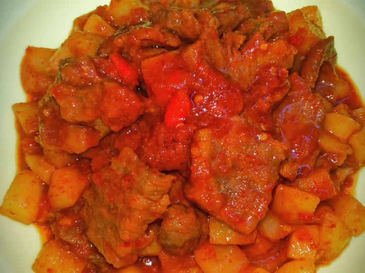 Langkah Gampang Membuat Resep Sapi+Kentang Balado yang Lezat