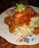 Salchichas en salsa de tomate y coca - cola
