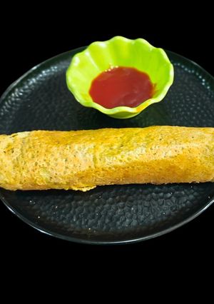 A picture of Fiber Rich Oats And Mix Lentils Dosa.