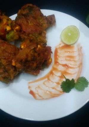 ক্যাপ্সিকাম পকোড়া (capsicum pakora recipe in Bengali) রেসিপির প্রধান ছবি