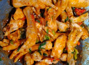 Foto resep Oseng pedas Ceker + sayap