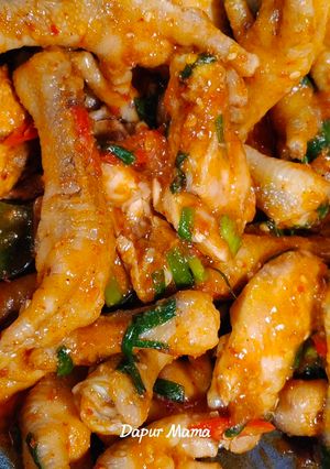Foto resep Oseng pedas Ceker + sayap