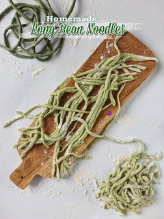 Foto resep 369. Homemade Long Bean Noodles (Eggless & Giling Manual)