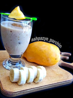 عکسی از دستور اسموتی موز و انبه 🌸