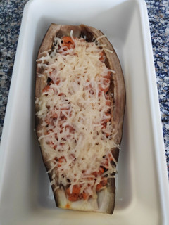 Una foto de Berenjenas rellenas de carne