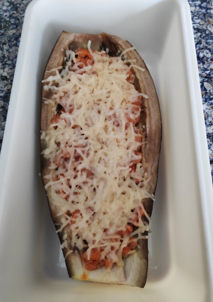 Una foto de Berenjenas rellenas de carne