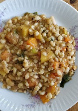 Una foto de Locro vegano