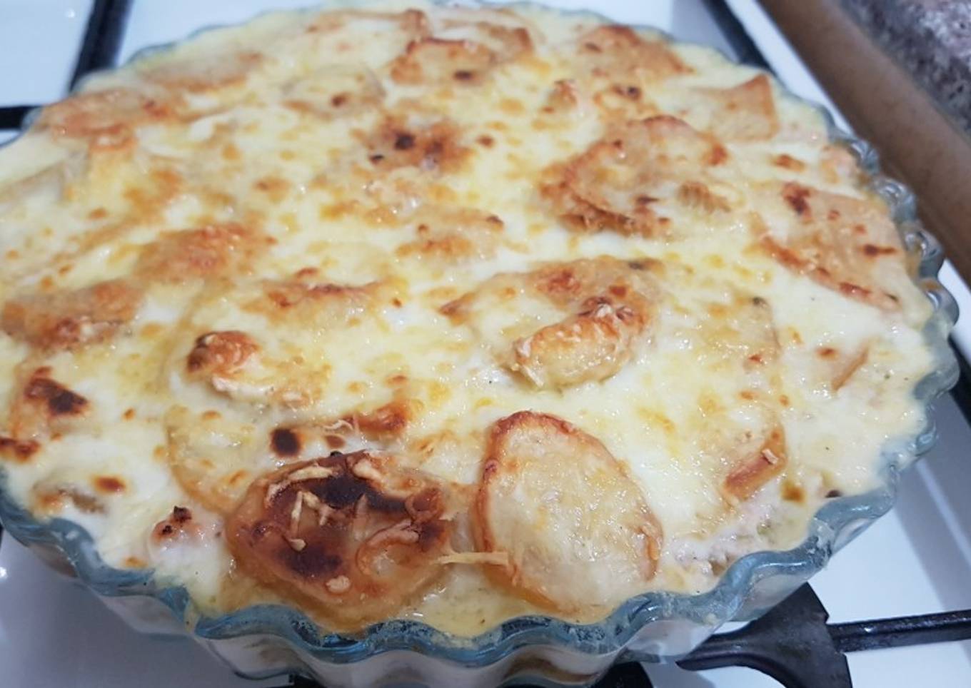 Gratin pomme de terre aubergine et courgette