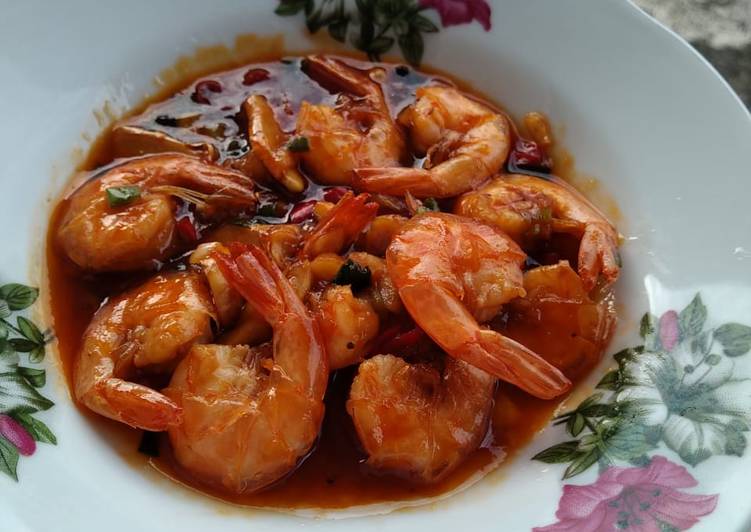 Resep Udang saus padang ala icha irawan with modif, Enak