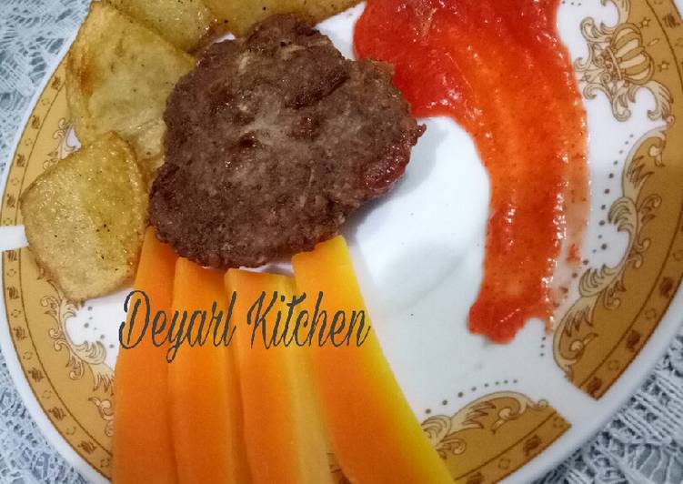 Steak Mini Daging Giling ala Deyarl Kitchen